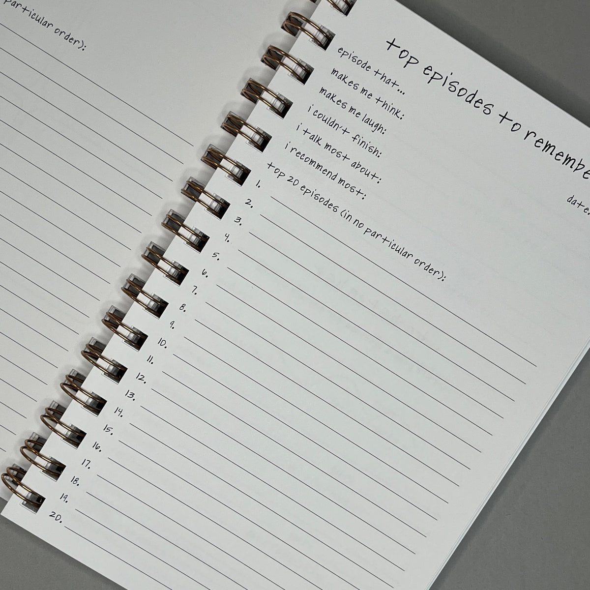 Podcast Listener Journal
