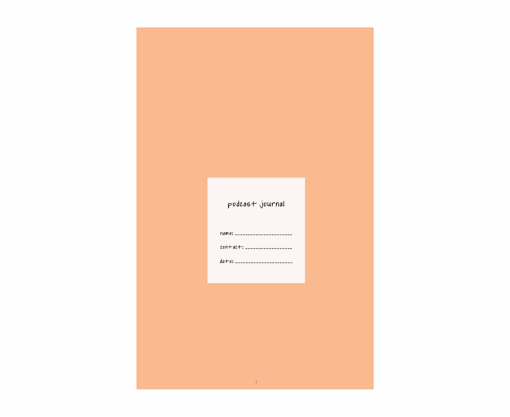 Digital Podcast Listener Journal